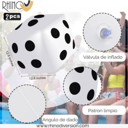 Dados Inflable  De 12 Pulgadas Importado x 2