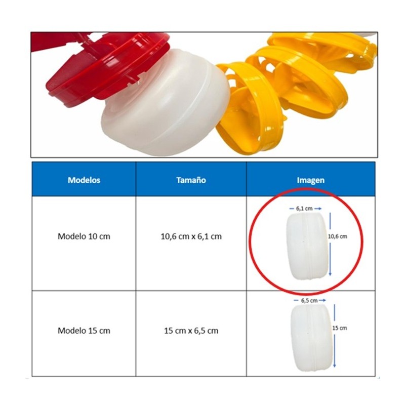 Pieza blanca Corchera flotador divisor  de carril de piscina de 10 cm x 6,1 cm