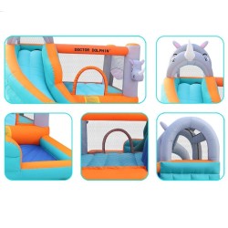 Castillo Inflable con Tobogán y Piscina | Diversión Segura para Niños