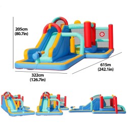 Castillo Inflable con Tobogán y Piscina | Diversión Segura para Niños