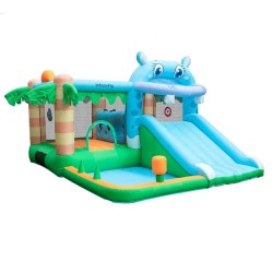 Castillo Inflable con Tobogán y Piscina | Diversión Segura para Niños