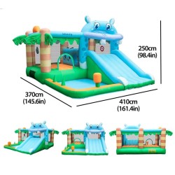 Castillo Inflable con Tobogán y Piscina | Diversión Segura para Niños