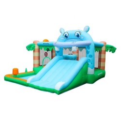 Castillo Inflable con Tobogán y Piscina | Diversión Segura para Niños