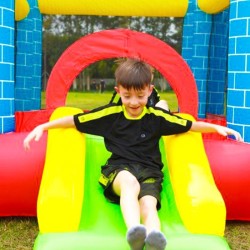 Castillo Inflable con Tobogán y Piscina | Diversión Segura para Niños