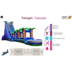 Tobogán Acuático Inflable Grande Cascada WS1040